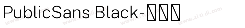 PublicSans Black字体转换